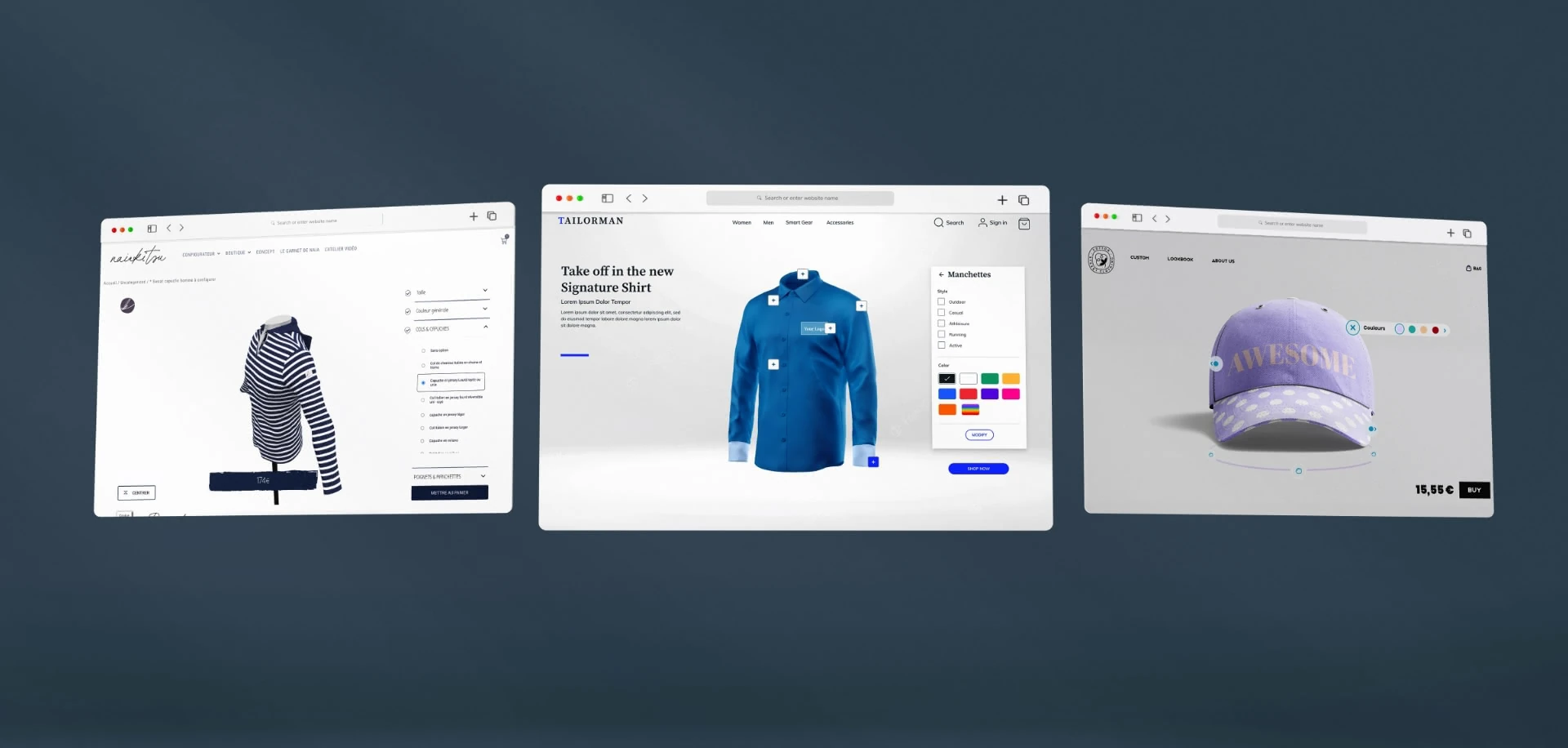 Couverture de page qui représente un configurateur de vêtements développer par Wanadev