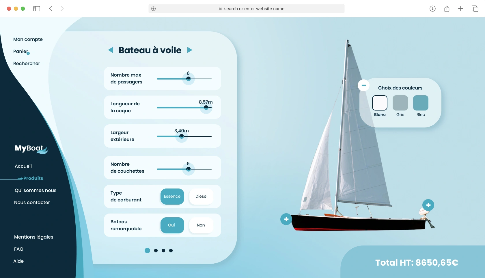 Configurateur de bateau 3D