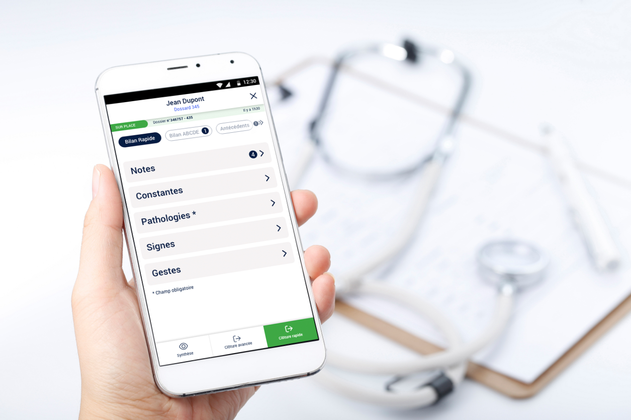 Application métier médicale sur mobile