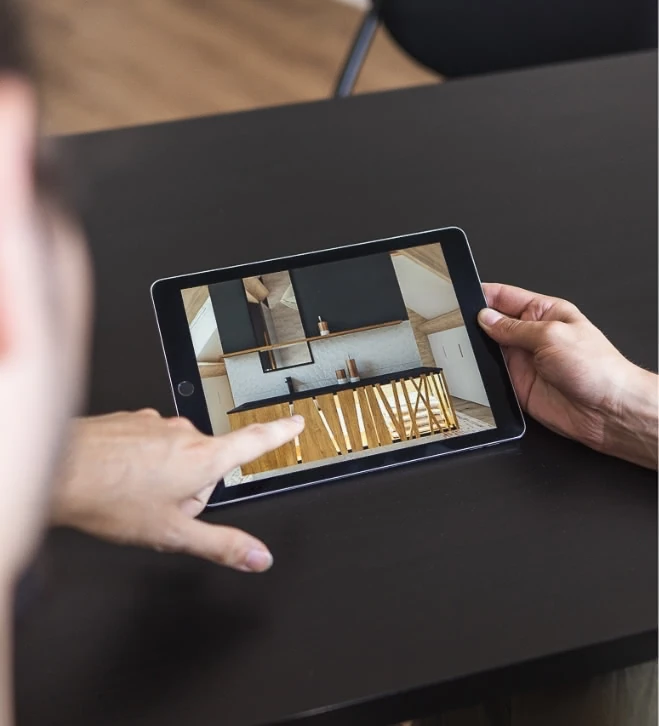 Configurateur 3D de meubles sur une tablette