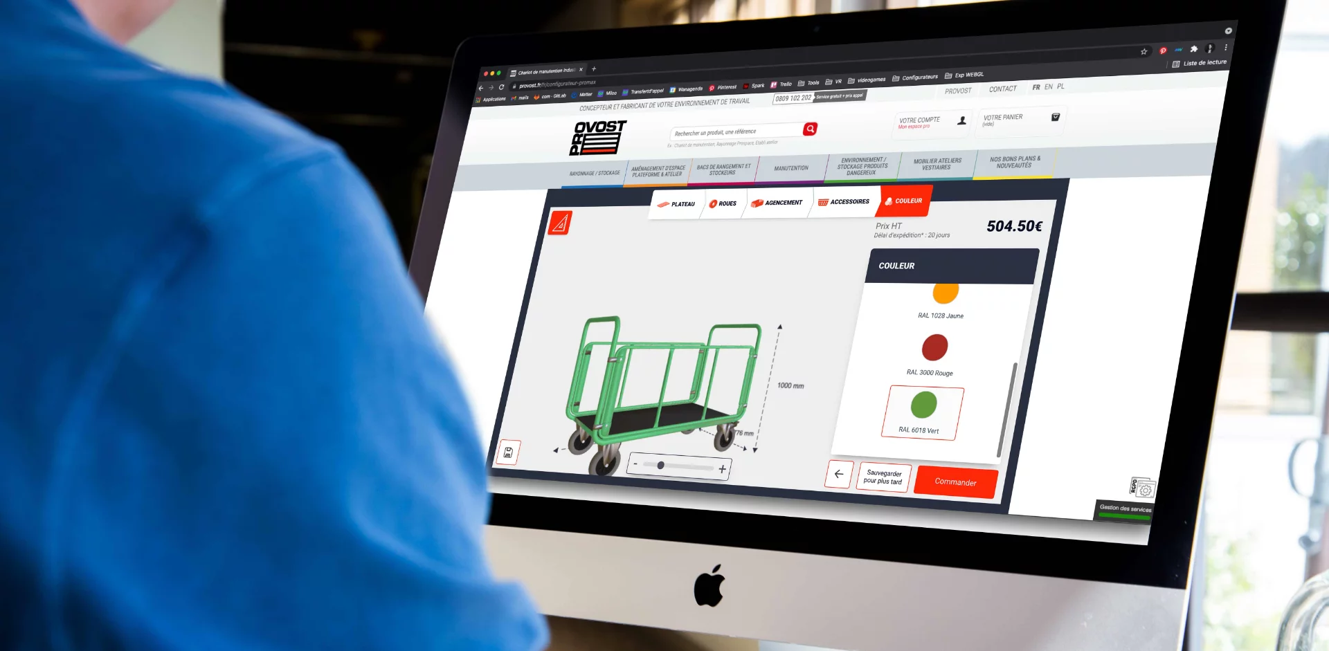 Configurateur 3D de chariots de manutention Provost