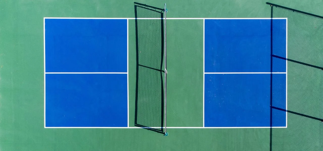 Terrain de pickleball vu de dessus