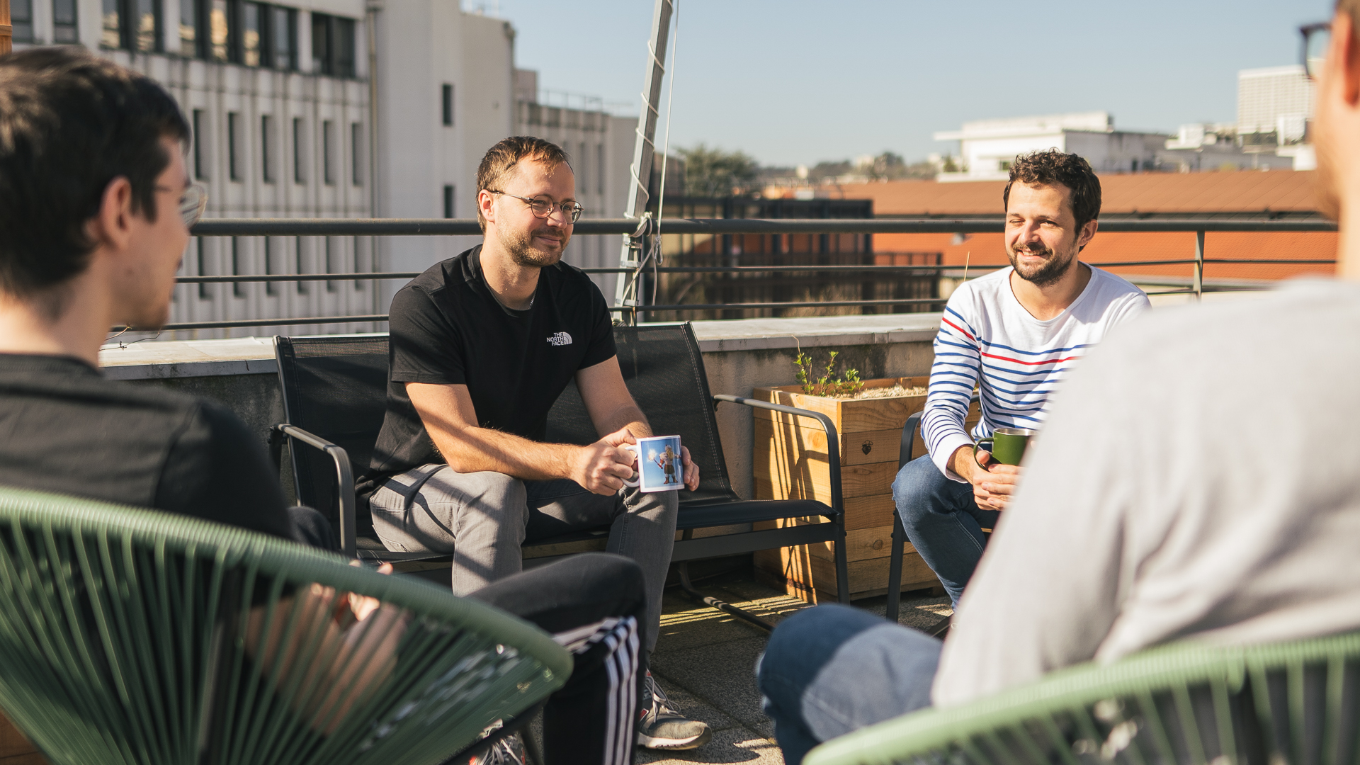 Sasha sur la terrasse