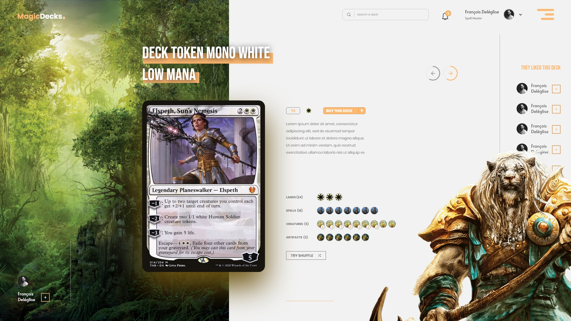 MagicDeck Canon Grid webdesign Exemple