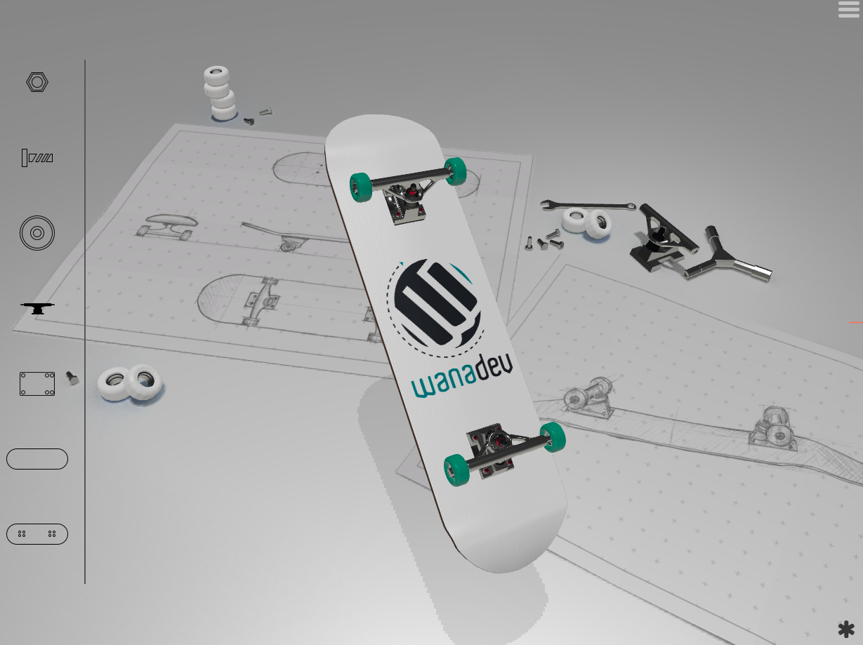 Configurateur 3D de skateboard